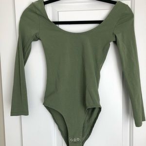 Topshop Green Bodysuit